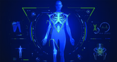Techy graphics symbolize surgical innovation
