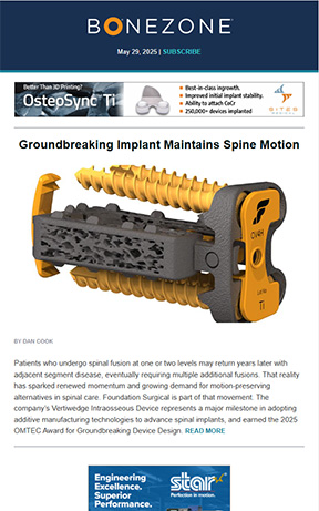 Groundbreaking Implant Maintains Spine Motion