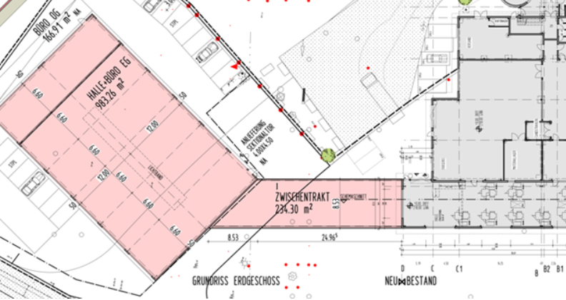 Blueprints of Acrotec Medtech's expanded production facility in Germany