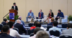 supply chain symposium panel discussion participants at OMTEC