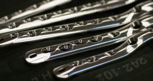 Concept image of titanium orthopedic plates