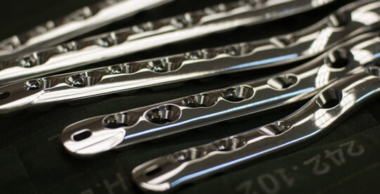 Concept image of titanium orthopedic plates