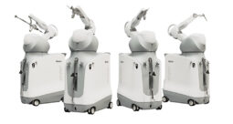 Four MAKO robots lined up