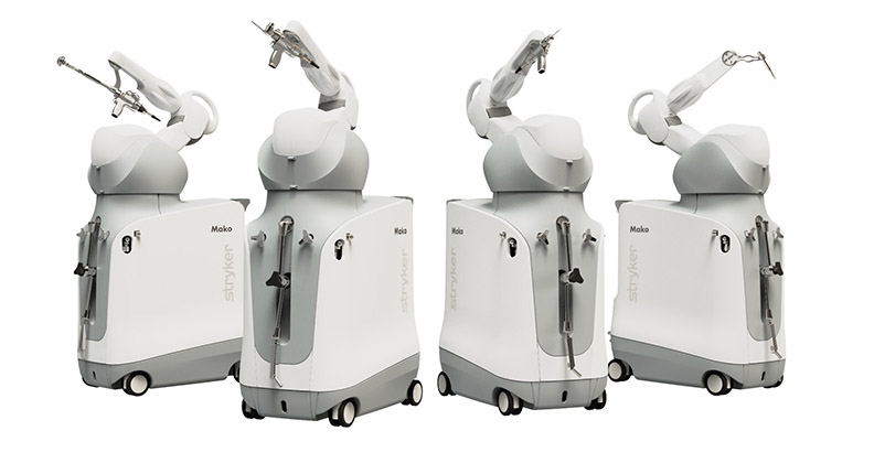 Four MAKO robots lined up