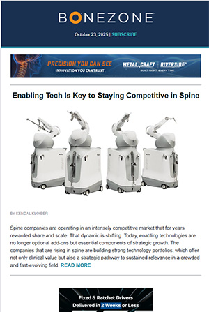 Enabling Tech Is Key to Staying Competitive in Spine