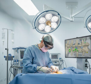 Surgeons operating with Surgical Theater's SyncAR