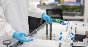 Close up of a Nanovis technician working