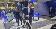 Zimmer Biomet rep demonstrating the TMINI at AAOS