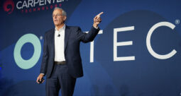Robert Cohen of Stryker on the stage at OMTEC